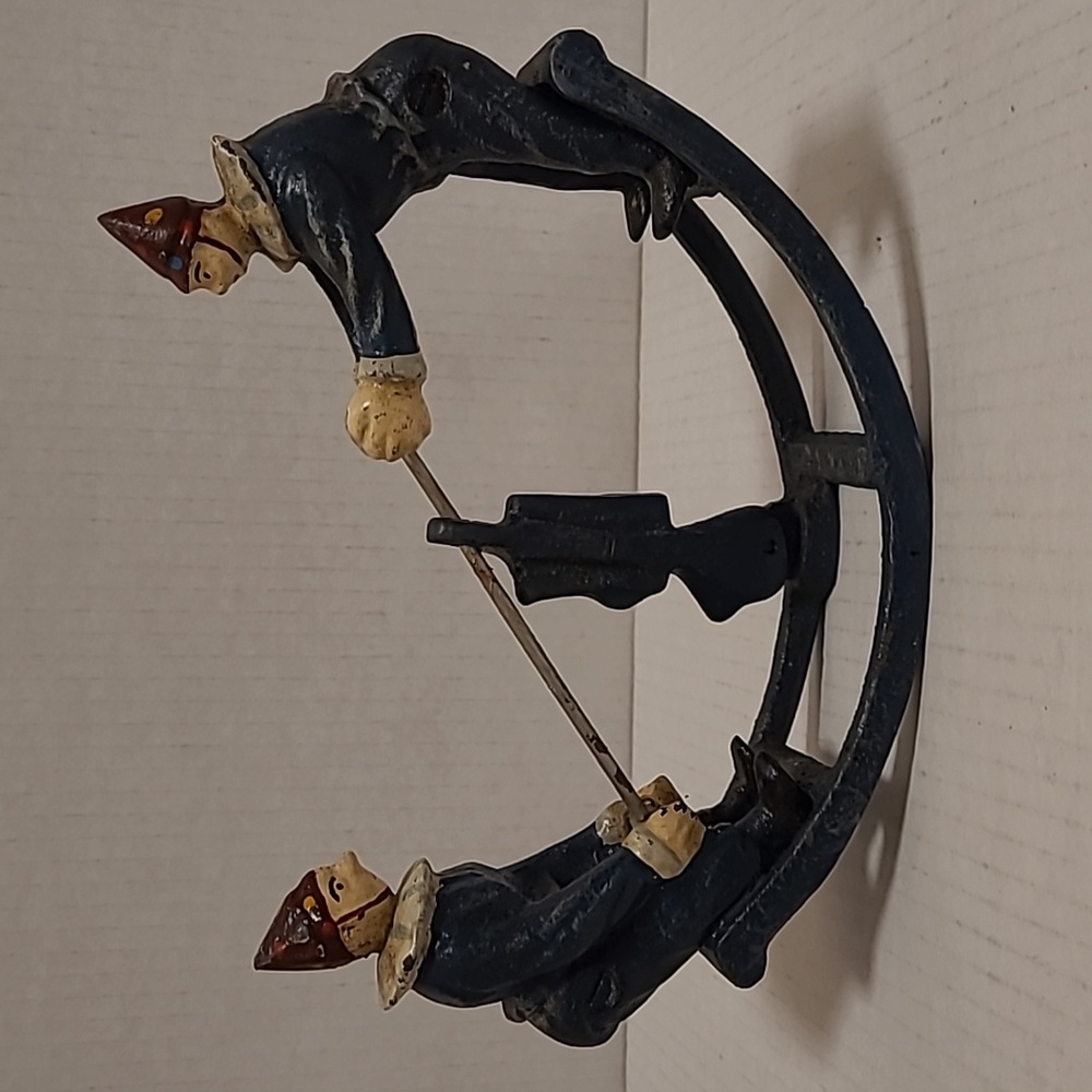 Vintage Cast Iron Clown Seesaw Toy